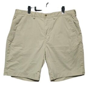 Polo Ralph Lauren Mens 38 Stretch Classic Fit Khaki Flat Front Shorts